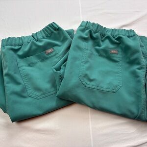 Figs (2) Men's Teal Straight-Leg Scrub Pants